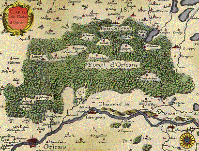 Carte du Duch� d'Orl�ans au moyen-�ge